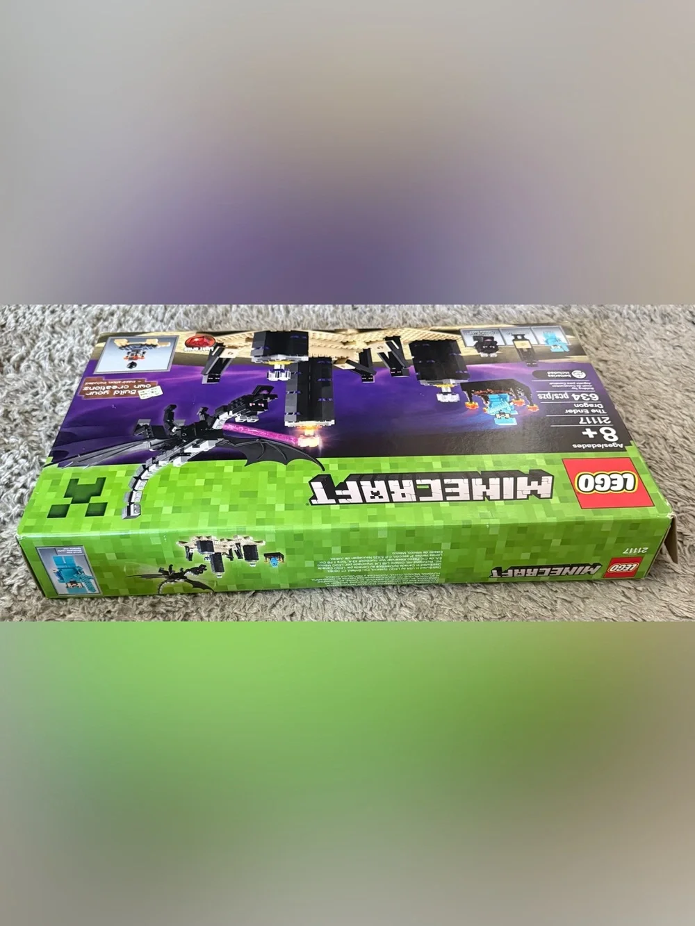 Lego Minecraft The Ender Dragon 21117 Ages 8+ 634 Pieces in Great Used Condition